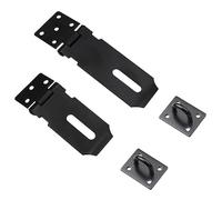 Lot de 2 boîtiers de cadenas noirs en acier inoxydable pour portes d'entrée, armoires, tiroirs, fenêtres, garage