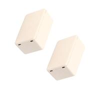 Lot de 2 boîtiers de projet blancs cassés - Boîte de jonction électronique - Boîtier en plastique électrique pour montage de circuits imprimés