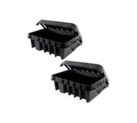 - Lot de 2 boîtiers de raccordement étanche IP55 - Noir