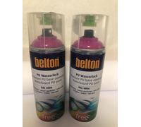 LOT DE 2 BOMBE DE PEINTURE BASE AQUEUSE POURPRE SIGNAL RAL 4006 BELTON (1.1247)