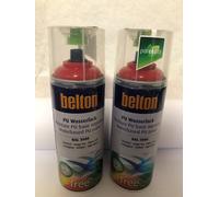 LOT DE 2 BOMBE DE PEINTURE BASE AQUEUSE RAL 3000 ROUGE FEU BELTON (1.1300.1)