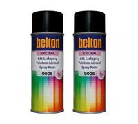 Kwasny Belton Spectral 324 187 Lot de 2 peintures en spray RAL 9005 Noir profond brillant 400 ml