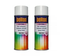 Lot De 2 Bombes De Peinture Belton Spectral Ral9016 Blanc Signalisation 400ml