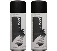 Lot de 2 bombes de peinture - noir métallisé - AMT Noir