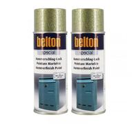 Lot De 2 Bombes De Peinture - Vert Martelé - Belton - 400 Ml