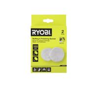 RYOBI - Lot 2 Bonnets Polissage 150mm - RAEPB150 - Pour RBP18150, Tissu Éponge