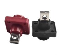 Lot de 2 bornes de connexion de batterie 120 A | Construction massive, faible résistance de transition, empêche la surchauffe, idéal pour les systèmes 12 V 24 V