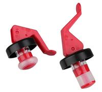 Fackelmann Bouchons à levier 49569 – Lot de 2 réutilisables plastique rouge 8 cm