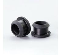 Lot de 2 bouchons à vis en caoutchouc, bouchons à trou d'étanchéité, 4,5 mm à 50,6 mm de type T en silicone à clipser (noir, 19 mm)