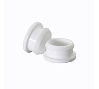 Lot de 2 bouchons à vis en caoutchouc, bouchons à trou d'étanchéité, 4,5 mm à 50,6 mm en forme de T (blanc, 17 mm)