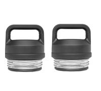 Lot de 2 bouchons Chug compatibles avec les bouteilles YETI Rambler de 530,3 g, 737,1 g, 1020,6 g, 1,814,4 g, accessoires compatibles avec les modèles de bouteilles Yeti Rambler (lot de 2), noir