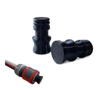 Lot de 2 bouchons de fermeture compatibles avec raccord Gardena - Avec joint, bouchon d'extrémité pour tuyau d'arrosage de 13 mm (1/2") - Bouchons aveugles anti-fuite pour connecteurs de tuyau