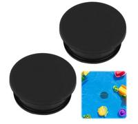 Lot de 2 bouchons de rechange pour table d'eau de l'étape 2, bouchons de vidange coniques en silicone pour tubes, pots de fleurs, flacons d'essai (noir)