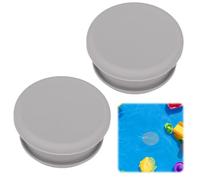 Lot de 2 bouchons de rechange pour table d'eau de l'étape 2, bouchons de vidange coniques en silicone pour tubes, pots de fleurs, flacons d'essai (gris)