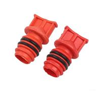 Lot de 2 bouchons de reniflard en plastique pour outils de jardin Rouge 17 mm