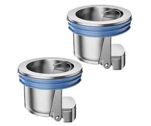 Lot de 2 bouchons de vidange de sol entièrement en cuivre - Anti-insectes - Anti-odeur - Désodorisation - Salle de bain - Égouttoir de sol en métal - Insectes - Siphon de sol - Toilettes de cuisine et