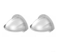 Lot de 2 boucliers de caméra d'extérieur résistants aux UV pour systèmes de surveillance anti-poussière Blanc 29 x 22 x 14 cm