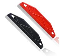 Lot de 2 boucliers de peinture pour découpe, protection de peinture en acier inoxydable, outil de peinture à bords droits pour réparer le papier peint (noir/rouge)