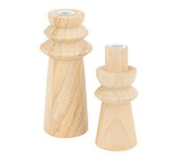 Lot de 2 Bougeoirs Déco Uma 23cm Naturel