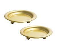 Lot de 2 bougeoirs ronds en fer pour parfums et bougies LED, décoration de maison, mariage, centres de table, décoration, pilier décoratif