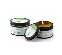Lot de 2 bougies à la citronnelle pour extérieur, cire de soja naturelle parfumée à la citronnelle, bougies de camping, 50 heures de combustion, pour patio, terrasse, jardin, jardin, jardin, maison
