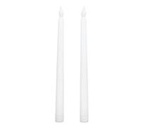 Lot de 2 Bougies Coniques sans Flamme, Bougie LED Vacillante, Bougies Coniques LED sans Flamme de 11,0 Pouces avec Flamme 3D Réaliste pour Fête, église, Décorations de Noël
