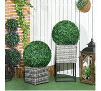 Lot de 2 boules de buis artificiel, 50 cm, plantes artificielles en plastique, décoration moderne, cadeau