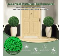Lot de 2 boules de buis, boules de buis, topiaire résistant aux UV, plante artificielle, plante décorative, vert foncé