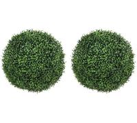 Lot de 2 boules d'eucalyptus artificielles - 52 cm - Résistant aux UV - En polyéthylène (PE) - Vert - Pour intérieur - Décoration d'intérieur