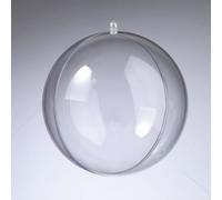 Lot de 2 Boules en plastique cristal transparent séparable, diam. 14 cm