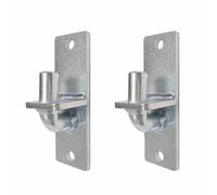 Lot de 2 boulons à visser galvanisés 5/8" pour portail de clôture, argent | Acier galvanisé pour charges lourdes, plaque de 127 x 38 mm, convient pour bandes de 5/8", idéal pour les portails de jardin