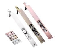 Lot de 2 boulons encastrés pour double porte en acier inoxydable - Loquet antivol dissimulé pour portes maîtres en bois sécurisées