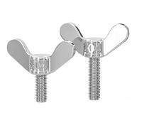 Lot de 2 boulons et écrous papillon en acier inoxydable - Fixations durables for soudage assemblage(M14*65mm)