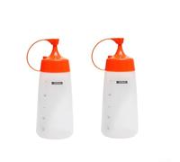 Lot de 2 bouteilles compressibles avec buses, 300 ml et 550 ml, distributeurs en plastique anti-fuite pour sauce, vinaigrette, huile et condiments, outils de cuisine faciles à nettoyer pour la maison