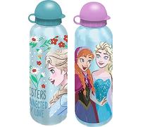 Lot de 2 bouteilles d'eau en aluminium anti-fuite pour enfants, 500 ml, légères, sans BPA, pour le sport, les voyages en plein air, 21 cm
