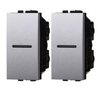 Lot de 2 boutons axiaux compatibles avec Bticino Living Light (gris)