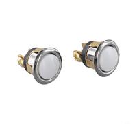 Lot de 2 boutons de sonnette filaire lumineux de rechange pour entrée de maison - Bouton poussoir lumineux à LED jaune, boîtier en métal, compatible avec standard
