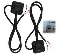 Lot de 2 Boutons Poussoirs 12V 24V, Mini Interrupteur 12V Momentané avec Câble 300 mm, Montage en Surface avec Adhésif, Interrupteur à Poussoir Compact pour Voiture Bateau Industrie Électronique