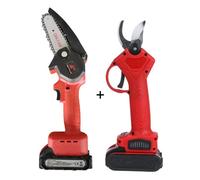 lot de 2 BRENCHIE tronçonneuse à batterie, scie à main + WHIZZPRUNER sécateur électrique - BRENWHIZ