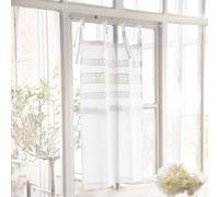Lot de 2 brise-bise Aibre blanc H/L env. 70/45 cm