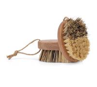Lot de 2 Brosses à Légumes avec Manche en Bois, Brosse Cuisine à Double Poils en Sisal et Fibres Palmier avec Cordelette Suspension pour Légumes Pommes de Terre Carottes et Fruit