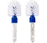 Lot de 2 brosses d'angle pour piscine - Brosse ronde pour marches et angles de piscine avec clips de fixation faciles à utiliser