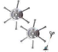 Lot de 2 brosses de désherbage pour débroussailleuse, alésage de 5 mm, pour débroussailleuse, brosse métallique avec forme conique, brosse anti-mauvaises herbes pour débroussailleuse, élimine sans