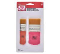 Lot de 2 brosses, diamètre 1 pouce, multicolores, dimensions : 22,86 x 12,06 x 1,16 cm