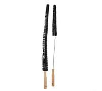 Lot de 2 brosses métalliques en acier inoxydable pour nettoyage de grille d'aération de radiateur et de sèche-linge, outil de plumeau flexible longue portée pour enlever les peluches et réduire les