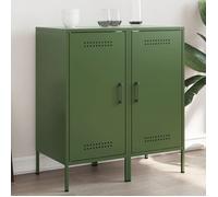 Lot de 2 buffets séjour - vidaXL - meuble de rangement - acier - 1 porte - 2 compartiments - style industriel - Scandinave - 36 x 39