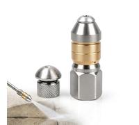 Lot De 2 Buses Canalisation Acier Inox 1/8" Pour Nettoyeur Haute Pression | Kit 2 buses rigide et rotative,matière anticorrosion,raccord 1/8",débouchage performant,adapté plomberie domestique et indust