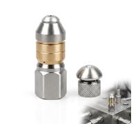Lot De 2 Buses Canalisation Acier Inox 1/8" Pour Nettoyeur Haute Pression | Kit 2 buses rigide et rotative,matière anticorrosion,raccord 1/8",débouchage performant,adapté plomberie domestique et indust