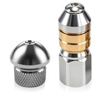 Lot de 2 Buses de Nettoyage pour Canalisation 1x Buse Rigide+ 1x Buse Rotative, Raccord 1/8" IG Universel pour Nettoyeur Haute Pression - Débouchage Efficace des Tuyaux et Canalisations