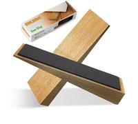 Lot de 2 butoirs de porte en bois - Butoir de porte fixe - Butoir de porte antidérapant pour tous les types de portes et sols - Chaque cale de porte de 0,6 pouces d'épaisseur et 4,7 pouces de long